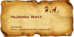 Hajduska Anett névjegykártya